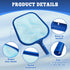 Pool Skimmer Net 17 inch, Hand Pool Nets for Cleaning, Pool Leaf Cleaning Net with Fine Mesh Frame Net for Spa, Hot Tub, Swimming Pool(Blue)...