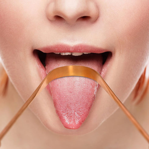 Copper Tongue Scraper Cleaner | Perfect Surgical Tongue Scraper | Best remedy for bad breath | Maintains Oral Hygiene | Thick Safe Blunt Edges | F...