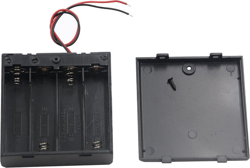 (Pack of 2 4 AA Battery Holder with Switch, 6V Battery Holder with Switch, 4X 1.5V AA Battery Holder with Leads and Switch...