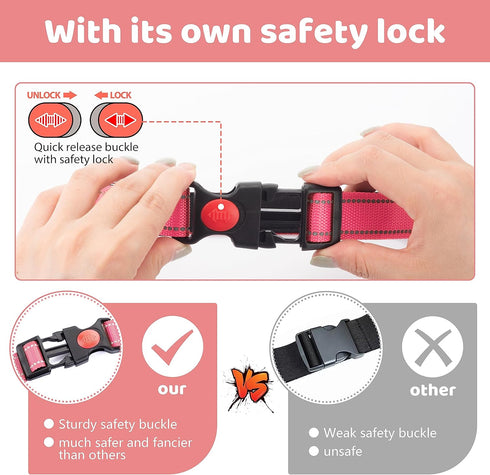 Polyester Dog Collar for Large Dogs Female Male,Durable Comfortable Padded Basic Dog Collars for Puppy Small Medium Breed with Quick Release Safet...