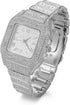 Diamond Watch for Men Guys Iced Out 20MM Wide Wristband 18k Real Gold/White Gold Platinum/Rose Gold/Rhodium Black Plated, Cuban Link Chain Set Opt...