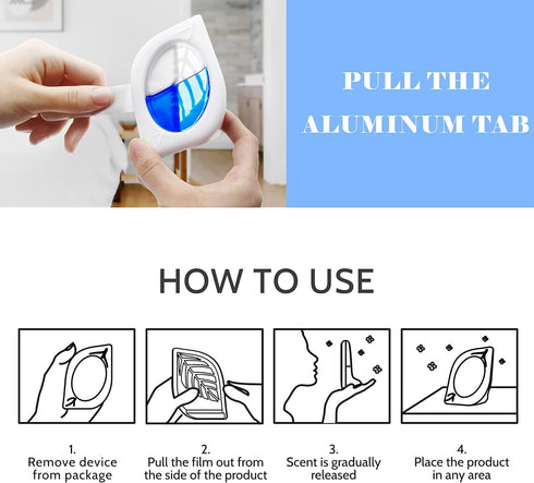 Air Freshener for Home, 4 Pack, Fresh Scent, Odor Eliminator for Small Area Closets Bathroom Pets Strong Odor, Up to 120 Days...