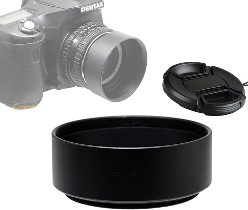 Fotasy Metal 55mm Lens Hood, 55 mm Hood Shade, Compatible with Standard Prime Lense with 55mm Filter Thread Diameter, Screw-in, with 58mm Lens Cap...