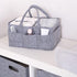Sammy & Lou Collapsible Light Gray Felt Storage Caddy, Divided Design To Keep Diapers, Wipes And Changing Items Organized, Two Handles, 11.5"D x 6...