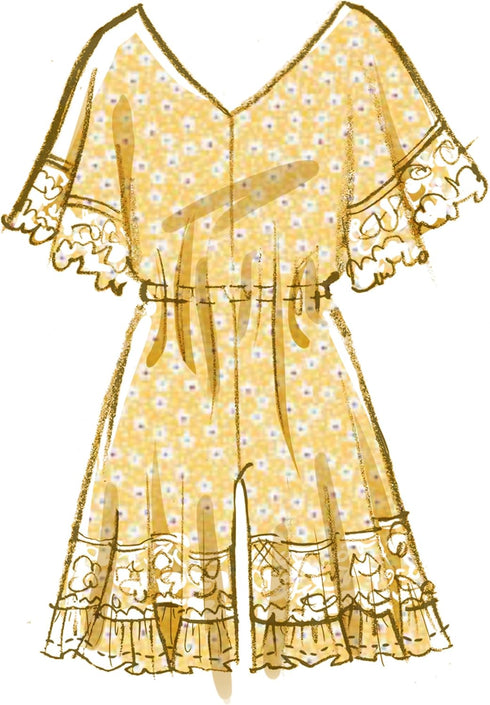 McCall's Girls' Romper and Jumpsuits Sewing Pattern Kit, Design Code M8317, Sizes 7-8-10-12-14-16, Multicolor...