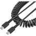 StarTech.com 3ft (1m) USB C Charging Cable, Coiled Heavy Duty Fast Charge & Sync USB-C Cable, USB 2.0 Type-C Cable, Rugged Aramid Fiber, Durable M...