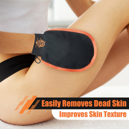 Exfoliating Glove Skin Scrubber – Deep Exfoliating Mitt for shower- Dead Skin Remover - Korean Skincare Exfoliator tool for Men & Women (1 Mitt)...
