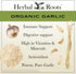 Herbal Roots Organic Whole Bulb Garlic Pills - Potent Extra Strength | 600 mg - 60 Organic Vegan Capsules...