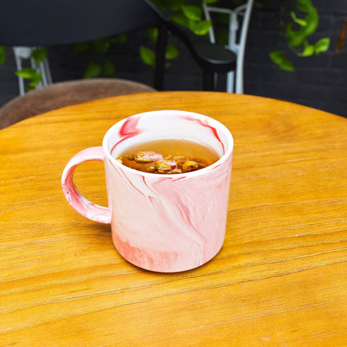 Marbling Ceramic Coffee Mug, Tea Cup for Office and Home, 13 Oz, Dishwasher and Microwave Safe (Pink, 1)...