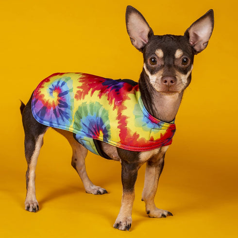 Handmade Dog Poncho from Tie Dye Blanket - Dog Clothes - Coat - Costume - Sweater - Vest (Tie Dye, XXS)...