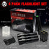 Tactical Flashlights High Lumens 4 Pack, Bright 2000 Lumens Zoomable LED Flashlight, Water Resistant Portable Pocket Flash Light for Home, Emergen...