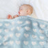 Kid Nation Super Soft Baby Blanket with Heart Blue 30 x 40 inch...