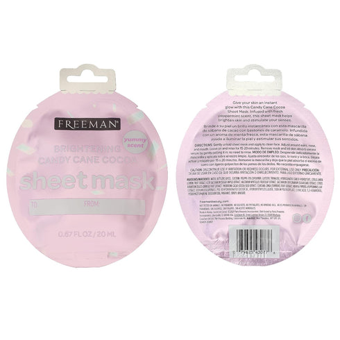 Freeman Limited Edition Christmas Sheet Masks, Brightening Candy Cane, Hydrating Cranberry Cider, Detoxifying Gingerbread Spice, Multicolor, Cacao...