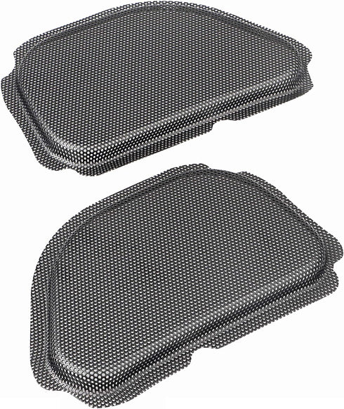 Black Metal Fairing Mesh Front Speaker Grills Cover Trim Replacement For Harley Road Glide FLTR 1998-2013...