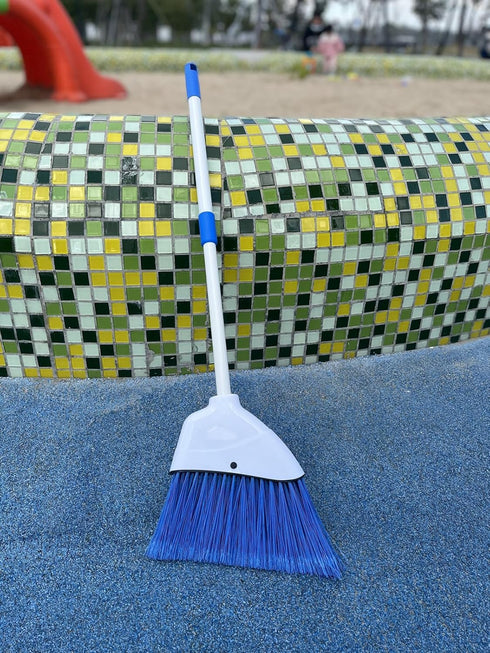 Small Broom - Indoor or Outdoor Portable Broom with Adjustable Handle, Cleaning Little Helper for Housekeeping, Office, Working Desk, and Pet Nest...