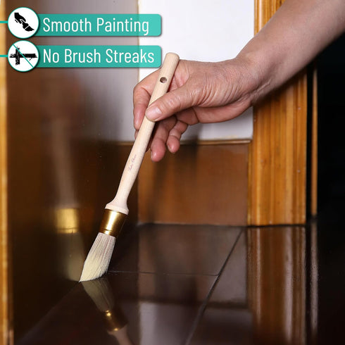 Bates- Trim Brush, 0.75-Inch, Wood Handle Trim Paint Brush, Small Paint Brush, Trim Brushes for Painting, Small Brushes for Painting, Paint Brush ...