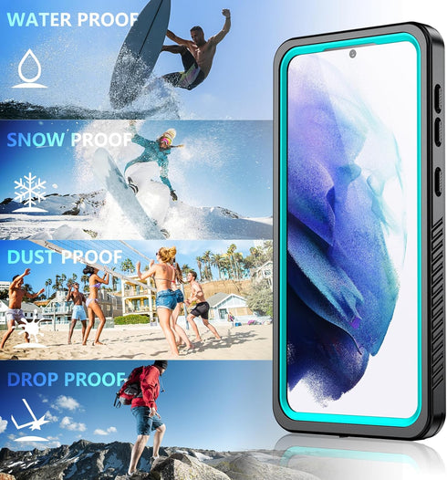 Designed for Samsung Galaxy S21 Case, Waterproof Built-in Screen &Lens Protector, Full Heavy Duty Protection, Military Shockproof, Dustproof, Anti...