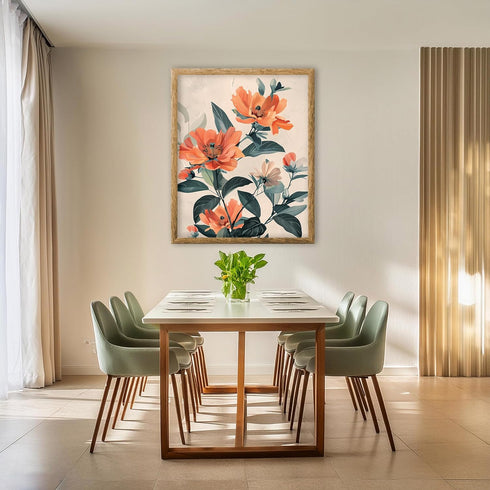 Posterizer 1 pcs-dainty natural wild orange flowers-Floral & Botanical Art-Abstract & Modern Art-Decor for Home & Office- UNFRAMED Wall Art...