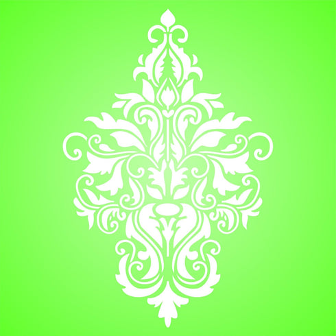 Damask Stencil, 6 x 9 inch (M) - Large Floral Allover Pattern Wall Stencils for Painting Template...