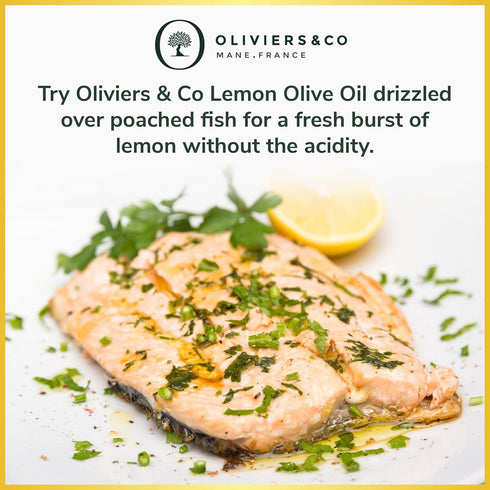 Cold Pressed Lemon Olive Oil by Oliviers & Co | Extra Virgin Olive Oil with Fresh Whole Lemons | Gourmet Italian EVOO for Seafood, Vegetables & De...