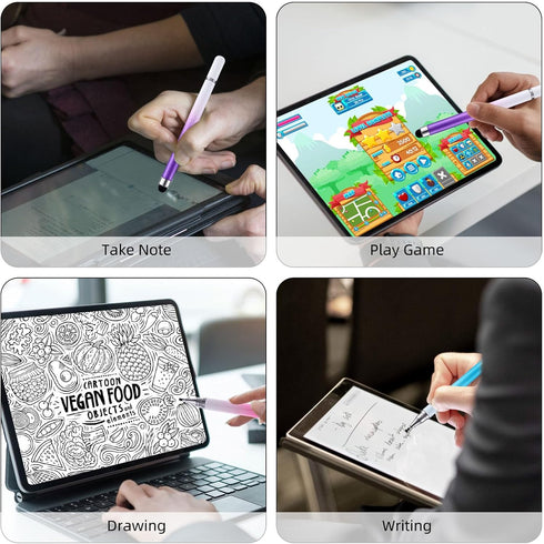 2 in 1 Stylus Pens for Touch Screens,3 Pcs Stylus Pencil with Transparent Disc & Silicone Tip High Sensitivity Stylus Fine Point Stylus Pen Compat...