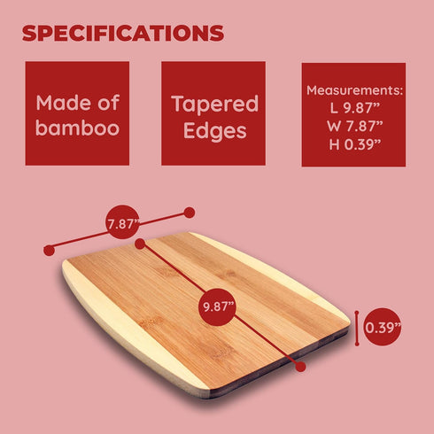 Bamboo Cutting Board, Chopping Board Set: Great for Meal Prep and Serving, Charcuterie, Eco-Friendly Wood Cutting Boards in Assorted Sizes...