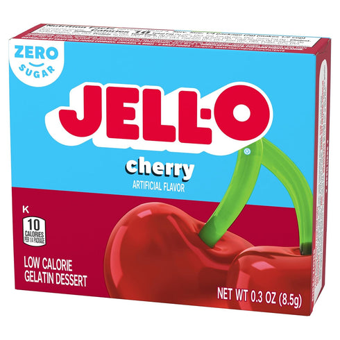 Jell-O SugarFree Gelatin Dessert Black Cherry, 0.3 oz. (Pack of 4)...