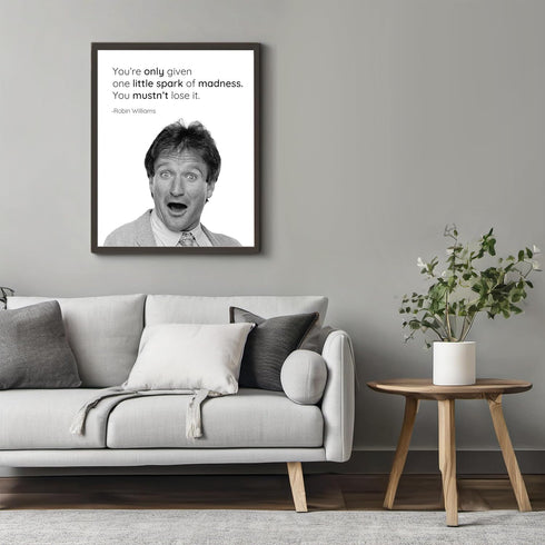 Posterizer 1 pcs-Robin Williams inspiring quote-Movie & Cinema Art-Quotes and Poems-Gift for movie lovers-Decor for Home & Office- UNFRAMED Wall A...
