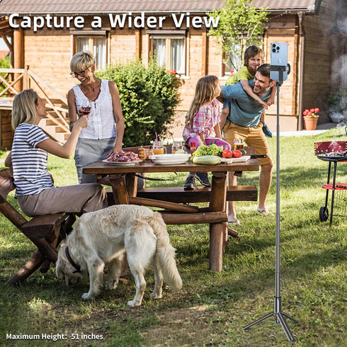 Selfie Stick Tripod for iPhone, Cell Phone Stand for Recording with Wireless Remote, Lightweight Tripod Stand for iPhone 13/12/12 Pro/12 Pro Max/1...