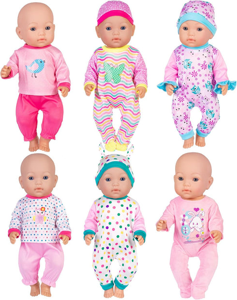 6 Sets Baby Doll Clothes Fancy Outfit Dress Doll Accessories 14-16 Inch Baby Doll Clothes Dresses Outfits Pjs for 43cm New Born Baby Dolls...