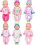 6 Sets Baby Doll Clothes Fancy Outfit Dress Doll Accessories 14-16 Inch Baby Doll Clothes Dresses Outfits Pjs for 43cm New Born Baby Dolls...