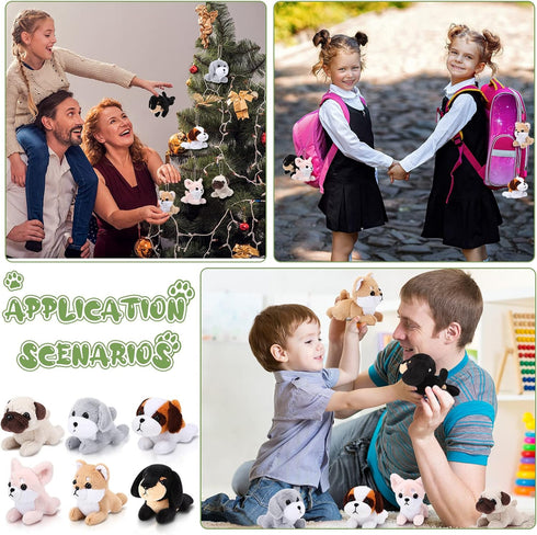6 Pcs Mini Puppy Stuffed Animals Small Dog Plush Bulk Puppies Stuffed Realistic Cute Dog Toys Soft Plush Adopt a Pet Stuffed Animal Puppy Party Fa...