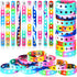 Batiyeer Silicone Charm Bracelet kids Silicone Wristbands Adjustable Colorful Rubber Bracelet 7.08 Inch Wristbands Bracelets with Holes for School...