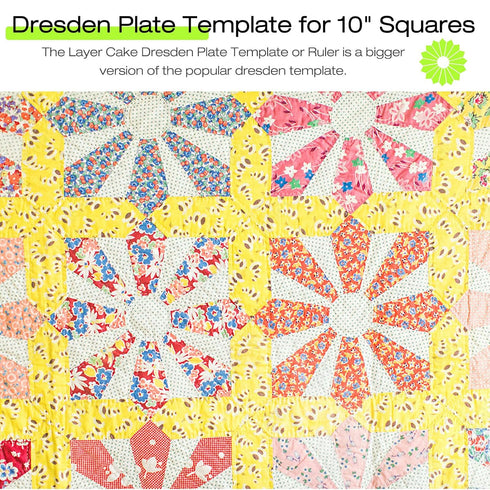 5 Pcs Acrylic Quilting Template Ruler Dresden Plate Template for Quilting 10 Inch Quilt Rulers for Quilting Quilt Ruler Set for Blanket Making Clo...
