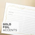Floral Foil Border Recipe Cards, Set of 50, 4x6 inches (Gold Foil/White)...