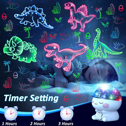 CHENFAN Dinosaur Night Light for Kids Room,Girl Dinosaur Toy,Dino Projection Kids Toys for 1-12 Year Olds Girls.Birthday Holiday Chirstmas Dinosau...