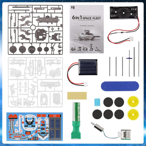 STEM Projects for Kids Ages 8-12 Solar Robot Kit 6-in-1 Space Toys for 10-Year-Old Boy Girl Gift Building Toys Science Kits Christmas Birthday Gif...