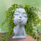 Face Planter Pots, Unique Face Flower Pots for Indoor Outdoor Plants, Resin Head Planter Pots with Drainage Hole, Cute Lady Succulent Planter Pots...