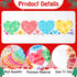 Haooryx 76Pcs Sweet Conversation Heart Cutouts Bulletin Board Set Valentine's Day Candy Heart Paper Cut-Outs Border Trim Bulletin Cardboard for Va...