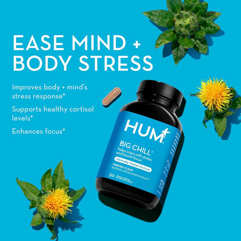 HUM Big Chill - Calming Supplement with Rhodiola Rosea for Stress & Mood Support - Balances Adrenal Health for Improved Stress Response (30-Count)...