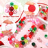 100 Pcs 20 mm Strawberry Beads Acrylic Bubblegum Beads for Jewelry Making DIY Set Including Iron Beads Alloy Clasp End Chains Wire...