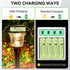 Rechargeable AA Batteries, Ni-MH AA 900mAh Rechargeable Batteries, Double A 1.2v Solar Batteries for Garden Landscaping Outdoor Solar Lights, Stri...
