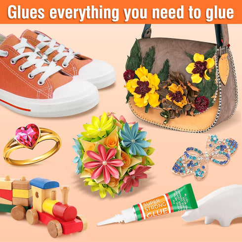 3g X 24 Pack Super Glue Clear for All Purpose, Fast Drying Liquid Formula Super Glue Liquid Cyanoacrylate (Ca) Glue for Plastic, Metal, Wood, Leat...