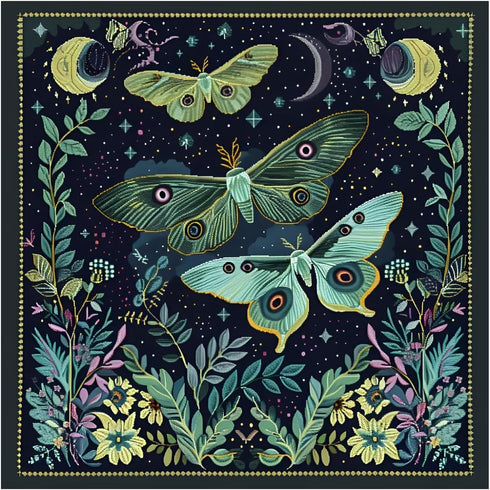 Xinpinzhou Moth 11ct Cross Stitch Kits, 11 CT Funny Pre Printed Counted Stamped Cross Stitch Embroidery Needlepoint Needlework Patterns Kits for B...