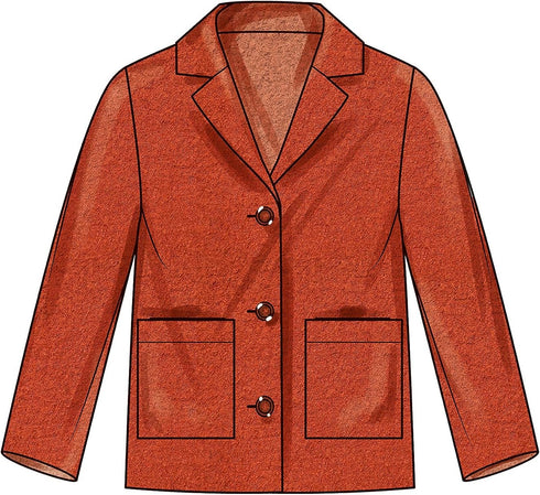 Simplicity Children's and Girls' Relaxed Fit Lined Jacket Sewing Pattern Kit, Design Code S9831, Sizes 7-8-10-12-14, Multicolor...