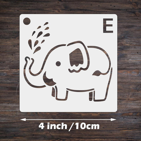Animal Stencils Reusable Journaling Drawing Template for Creation Painting Education School Projects Scrapbooking, Sidewalk Chalk DIY Crafts on Wo...