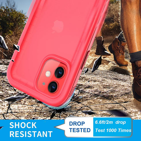 Cozycase Compatible with iPhone 12 Waterproof Case/iPhone 12 Pro Waterproof Case - Full Body Rugged Dustproof Shockproof Case with Built-in Screen...