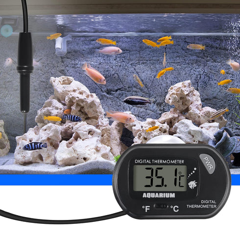 AITRIP 4PCS Digital Aquarium Thermometer, Fish Tank Thermometer, Water Thermometer with Large LCD Display, Reptile Thermometer for Fish Tank Water...