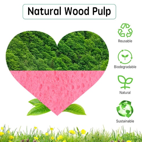 120PCS Compressed Facial Sponges, Heart Shape Disposable Face Sponges with 2PCS Container, Skin Friendly Facial Sponges for Washing Face, Natural ...