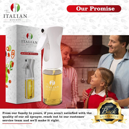 The Italian Kitchen Advanced Olive Oil Spray Bottle for Cooking - Oil Sprayer for Air Frying, Salad Dressing Mister, and More...